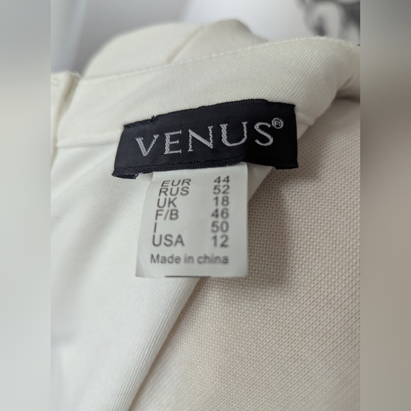 New Venus lvory White Beaded Dress Size 12 - Picture 4 of 6